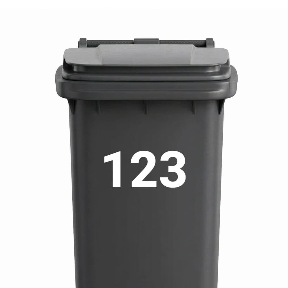 Huisnummer - Container / Kliko sticker - vinyl sticker kopen bij De Stickerbaas