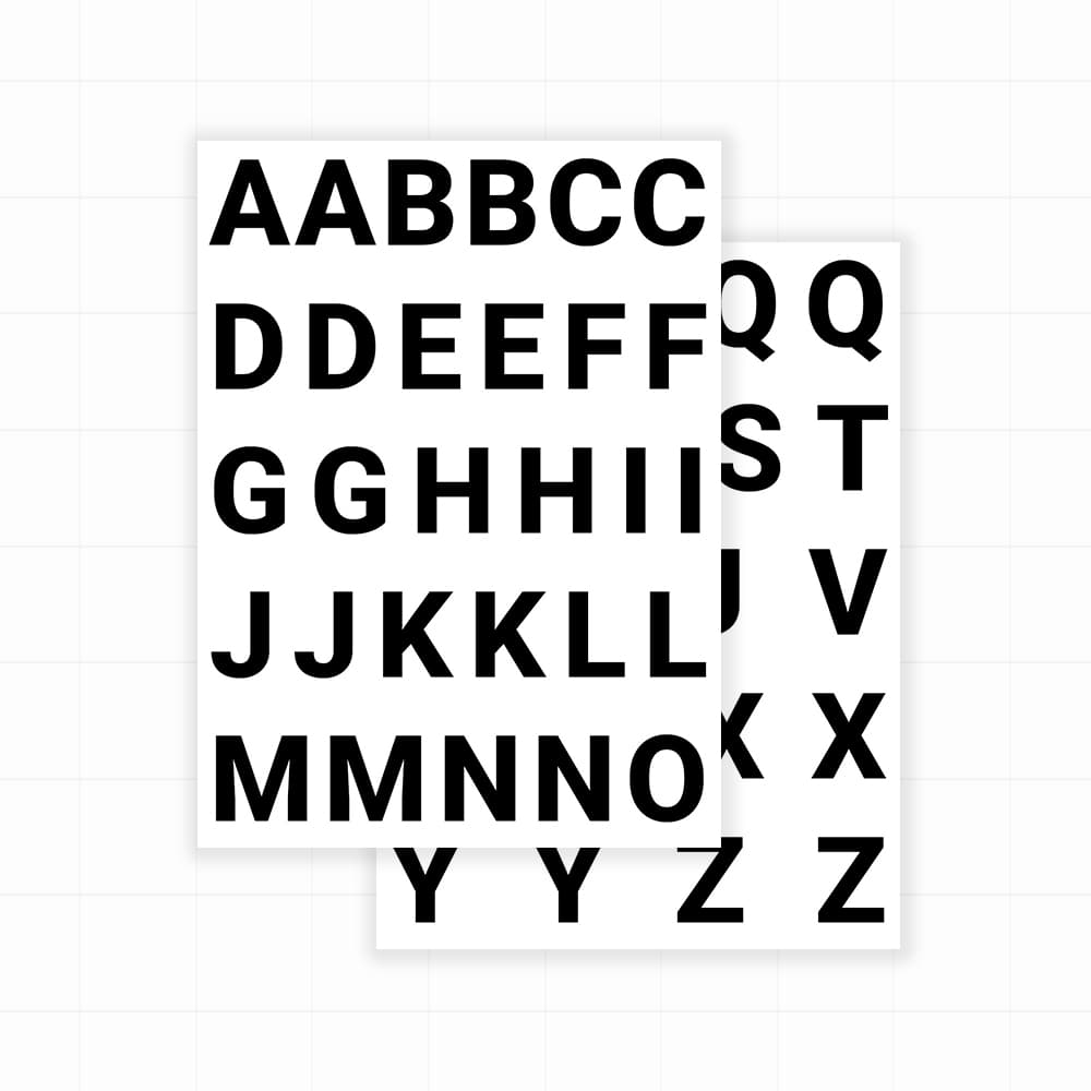 Standaard plakletters - Compleet alfabet (2x) letter stickers - vinyl sticker kopen bij De Stickerbaas