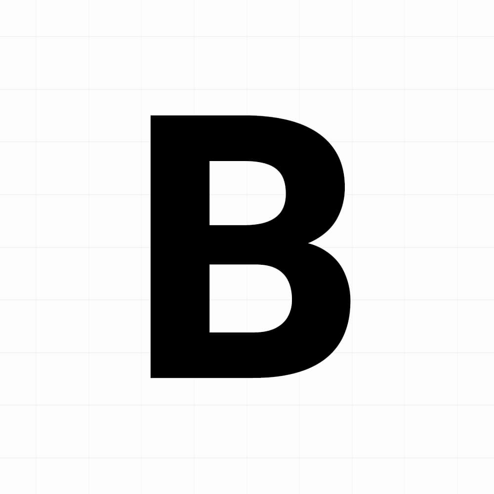 Letter sticker: B - Losse plakletter - vinyl sticker kopen bij De Stickerbaas
