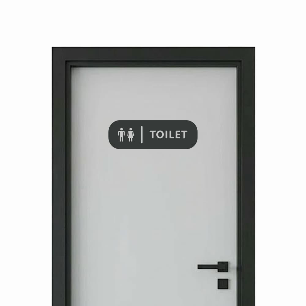 Toilet deursticker - Dames en heren toilet - vinyl sticker kopen bij De Stickerbaas