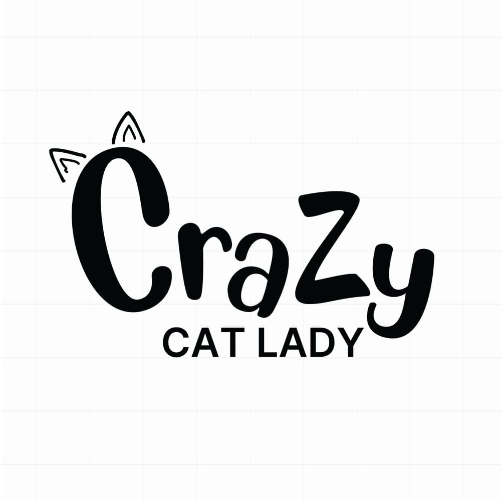 Crazy cat lady sticker - Leuke kattensticker - vinyl sticker kopen bij De Stickerbaas