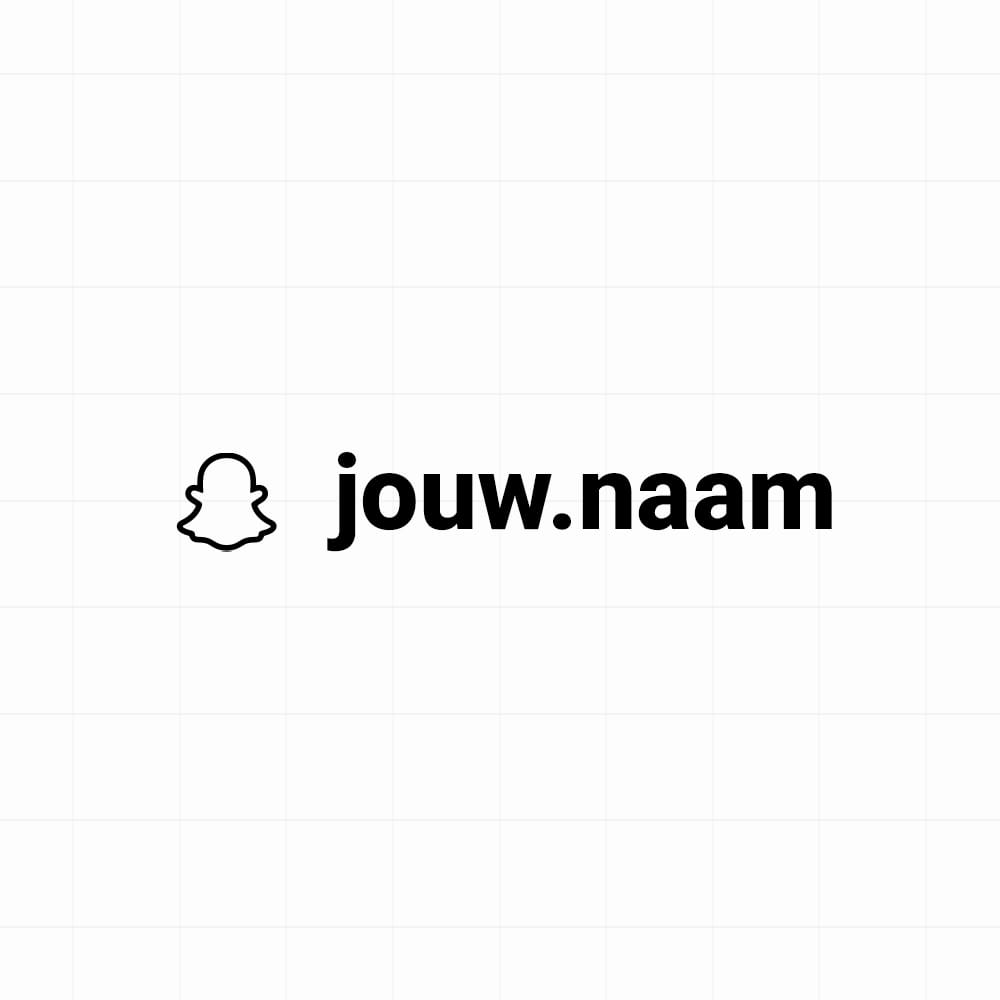 Snapchat - Sticker met eigen naam - vinyl sticker op maat kopen bij De Stickerbaas