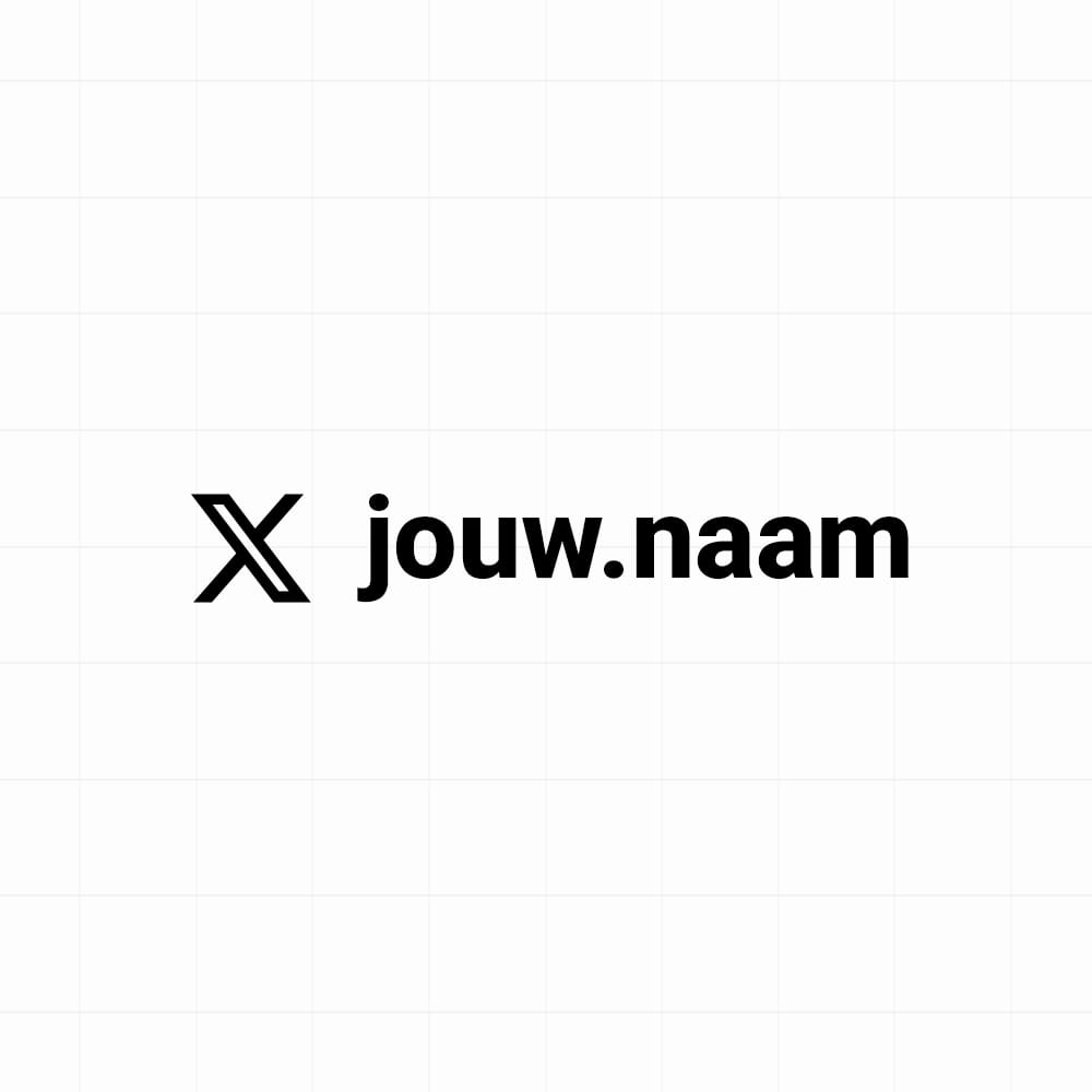 X - Sticker met eigen naam - vinyl sticker op maat kopen bij De Stickerbaas