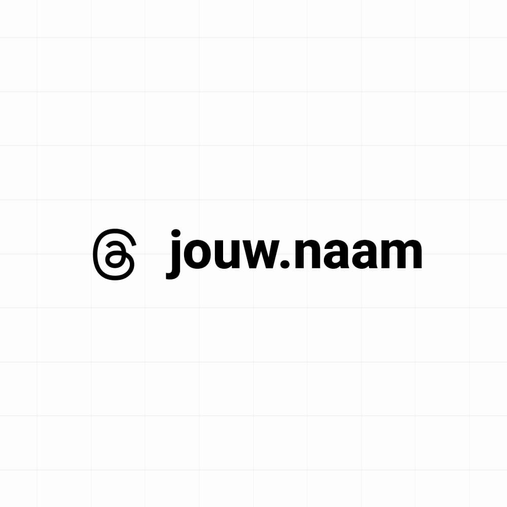 Threads - Sticker met eigen naam - vinyl sticker kopen bij De Stickerbaas