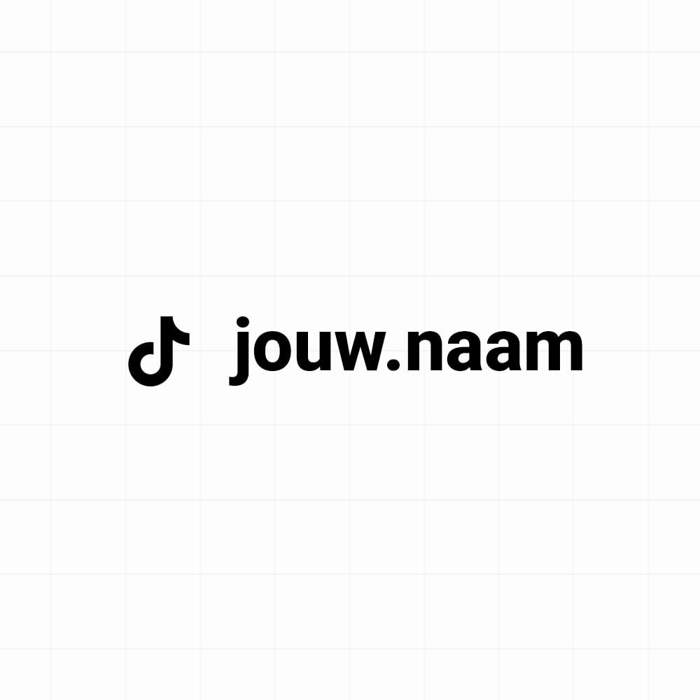 TikTok - Sticker met eigen naam - vinyl sticker op maat kopen bij De Stickerbaas