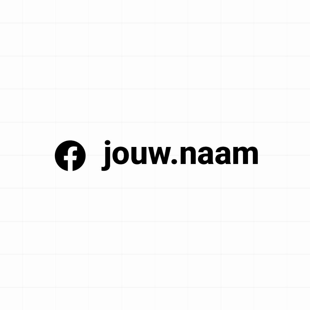 Facebook - Sticker met eigen naam - vinyl sticker kopen bij De Stickerbaas