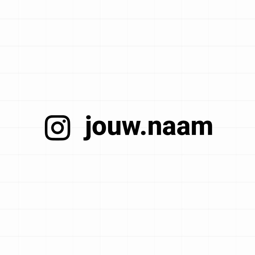 Instagram - Sticker met eigen naam - vinyl sticker kopen bij De Stickerbaas