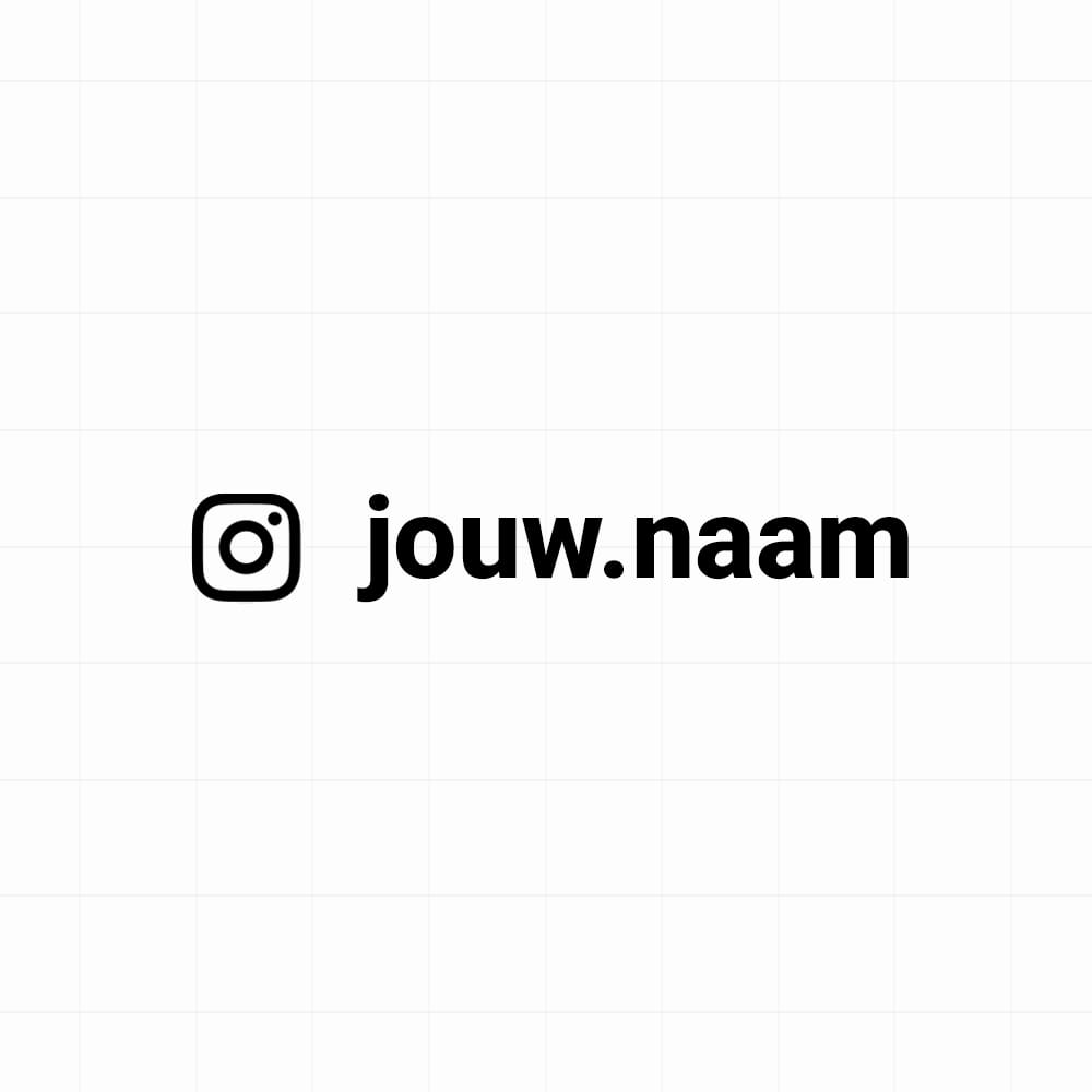 Instagram - Sticker met eigen naam - vinyl sticker op maat kopen bij De Stickerbaas