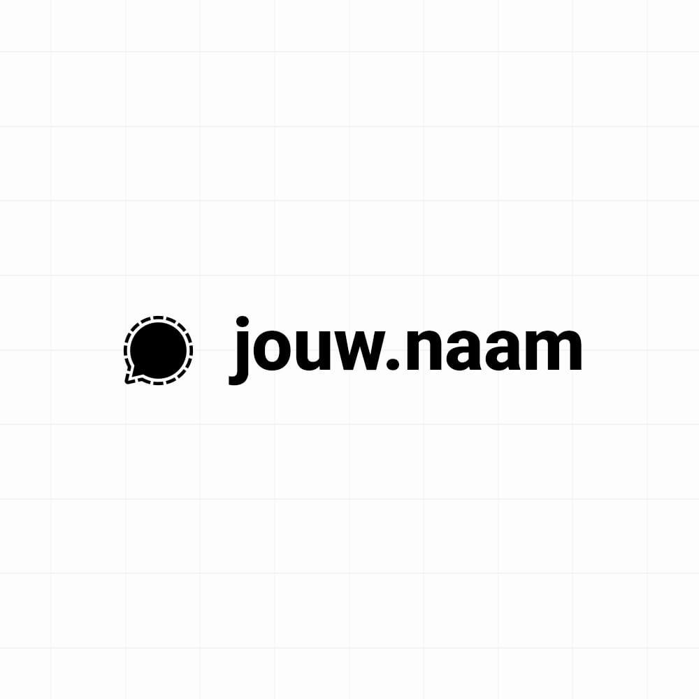 Signal - Sticker met eigen naam - vinyl sticker op maat kopen bij De Stickerbaas