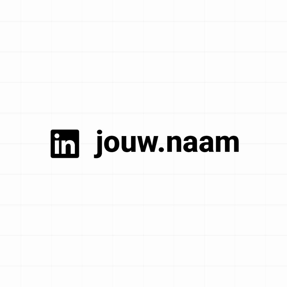 LinkedIn - Sticker met eigen naam - vinyl sticker kopen bij De Stickerbaas