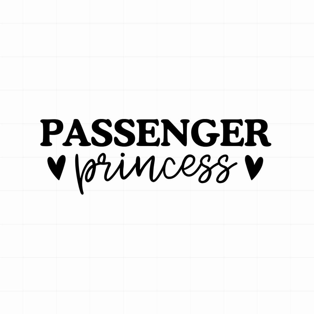 Passenger princess sticker - Leuke autospiegel sticker - vinyl sticker kopen bij De Stickerbaas